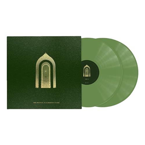 Greta Van Fleet vinyl record: green cover and two green discs.