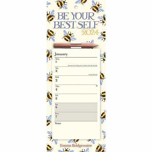 CAROUSEL CALENDARS Emma Bridgewater Bumblebee Magnetic Memo Pad 2024