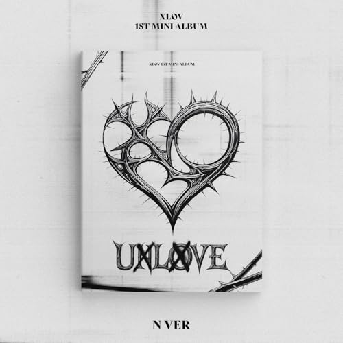CD cover for Xlov’s “Uxlxve” featuring a thorny black heart design.