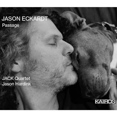 CD cover: man and dog in grayscale, text “Passage” and “Kairos”.