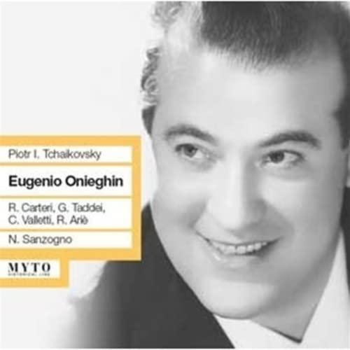 CD cover for Tchaikovsky’s “Eugenio Oneghin” featuring a smiling man.