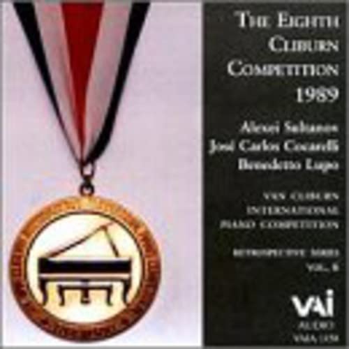 CD cover for 1989 Van Cliburn Competition, featuring a medal and piano.