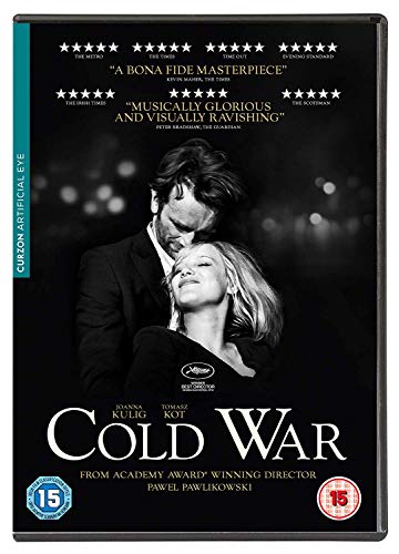 DVD cover for “Cold War” showing a couple embracing, black and white.