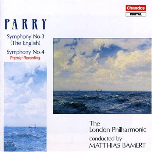 CD cover for Parry’s Symphonies Nos. 3 & 4, seascape painting.