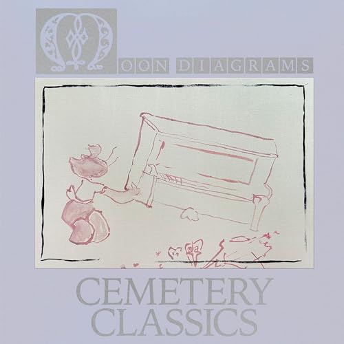 Album cover: red sketch of a figure and piano on white, text below.