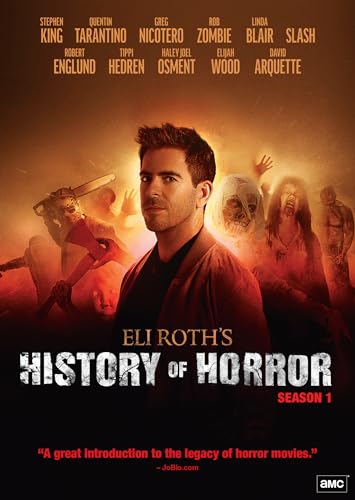 DVD cover for "Eli Roth's History of Horror" featuring horror icons.