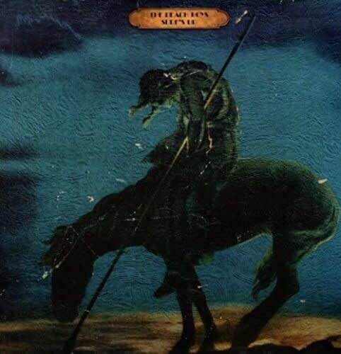 Beach Boys’ “Surfs Up” vinyl album cover: a dark, surreal equestrian scene.
