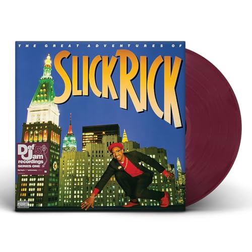 Slick Rick album cover and red vinyl record shown against white background.