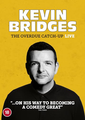 DVD cover featuring comedian Kevin Bridges in a black suit.