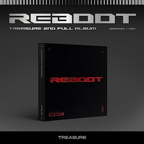 Black and red "REBOOT" digipack CD for the group TREASURE.