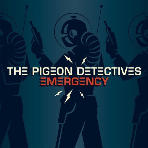 Album cover for The Pigeon Detectives’ “Emergency” featuring silhouetted figures.