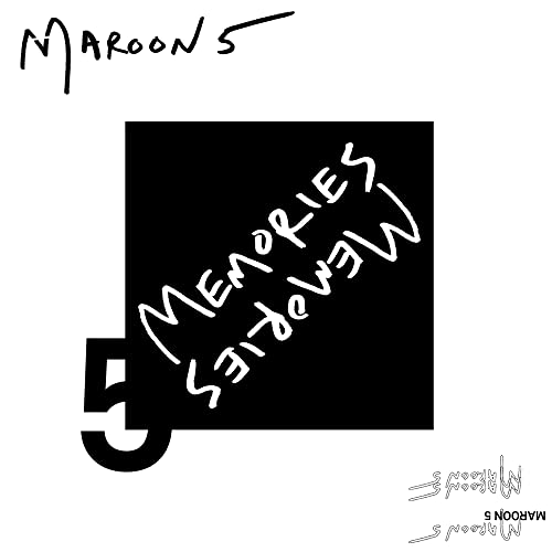 Maroon 5 “Memories” album cover: black square with white text and number 5.