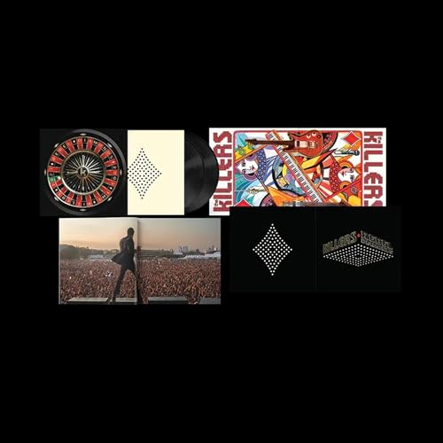 The Killers’ “Rebel Diamonds” vinyl record with related imagery.