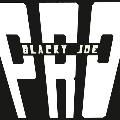 Black and white album cover with bold geometric design and "Blacky Joe" text.