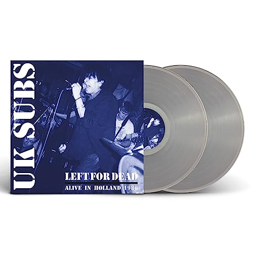 UK Subs vinyl record cover with two translucent grey vinyl discs displayed beside it.