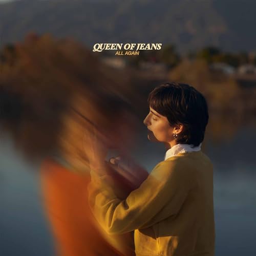 Album cover for Queen of Jeans’ “All Again” featuring a blurred portrait.