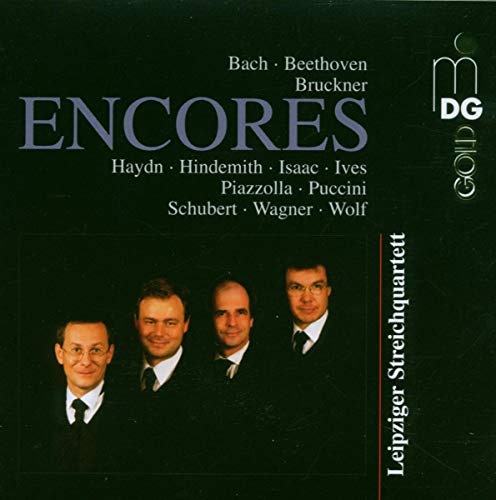 CD cover featuring the Leipziger Streichquartett, a string quartet in formal wear.