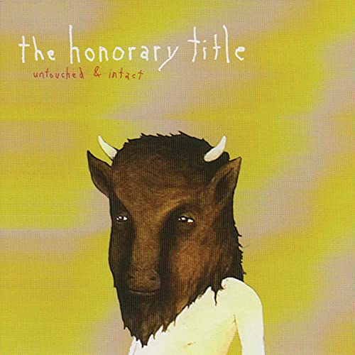 CD cover: bison head with human body against a yellow background.