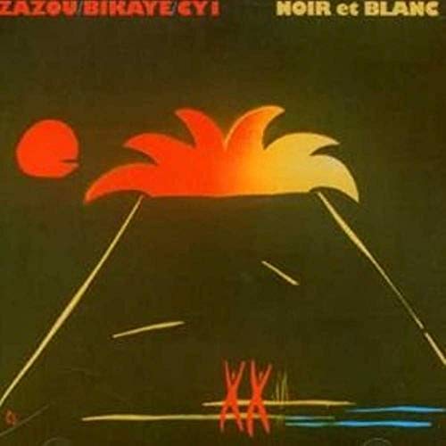 CD cover: black background with red sun, palm tree, and figures.