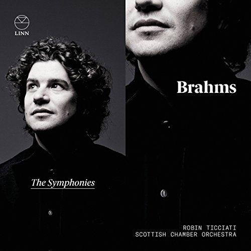 CD cover featuring a portrait of a man and text: "Brahms, The Symphonies".