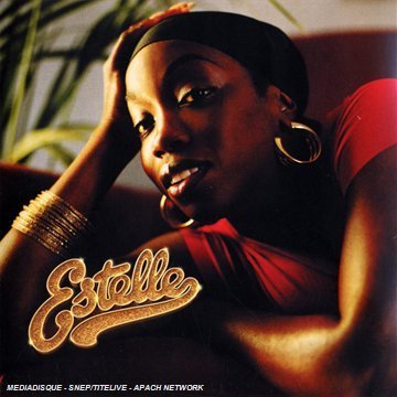 Estelle album cover featuring a portrait of the singer in red, gold jewelry.