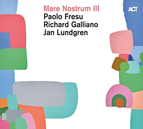 CD cover for "Mare Nostrum III" featuring abstract colorful shapes.