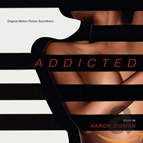CD cover for "Addicted" soundtrack with abstract figures and red text.