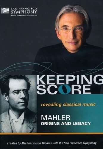 DVD cover featuring Michael Tilson Thomas and composer Gustav Mahler.