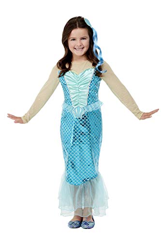 Smiffys 71022L Mermaid Costume, Girls, Blue, L - Age 10-12 years