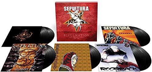 Sepultura "Sepulnation" 8LP vinyl boxset with album artwork displayed.