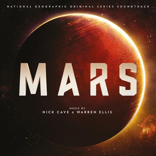 Album cover for "Mars" soundtrack by Nick Cave & Warren Ellis, featuring planet Mars.