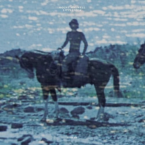 Person on horseback in a grainy, vintage-style album cover image.
