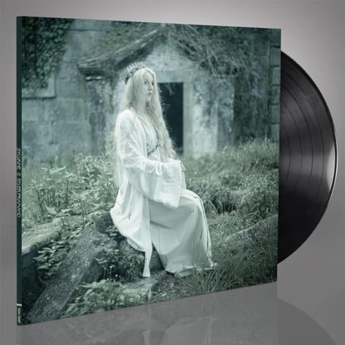 Vinyl record and cover art featuring a woman in a white gown.
