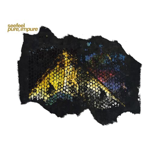 Album cover for Seefeelās āPure / Impureā with abstract yellow and blue design.