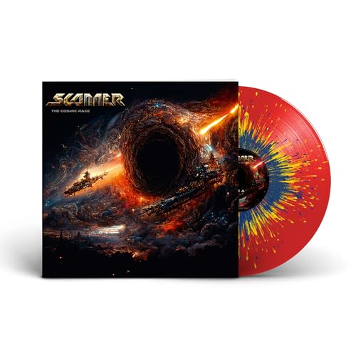 Scanner" album cover and red/yellow/blue splatter vinyl record shown.