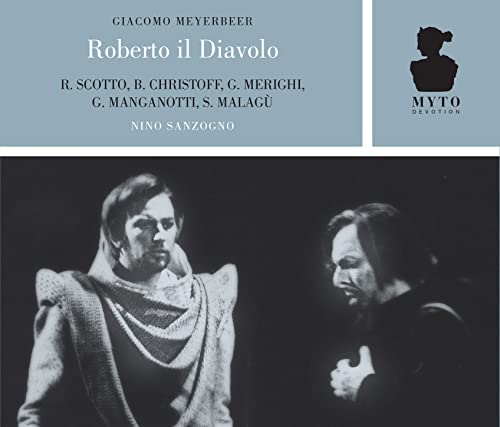 CD cover for opera "Roberto il Diavolo" featuring two singers in costume.