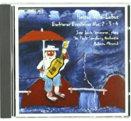CD cover: painting of a musician with a guitar under a red umbrella.