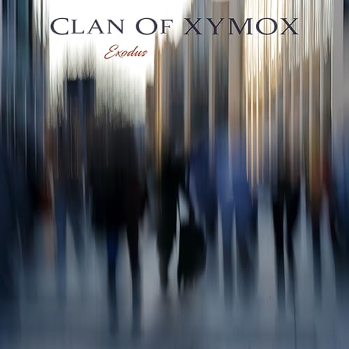 CD cover for Clan Of Xymox’s “Exodus” with blurred figures.