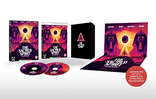 The Sacred Spirit" Blu-ray set with Egyptian-themed cover art and discs.