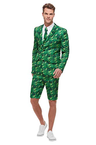 Smiffys 51038M Tropical Palm Tree Suit, Men, Green, M - Size 38"-40"