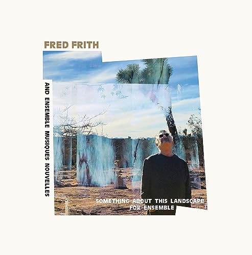 Album cover featuring a man in black against a layered, abstract landscape background.