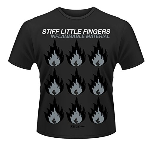 Plastic Head Men's Stiff Little Fingers Inflammable Materia T-Shirt, Black, Small