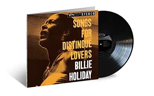 Billie Holiday’s “Songs For Distingué Lovers” vinyl record with cover art.