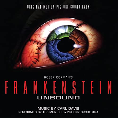 CD cover for "Frankenstein Unbound" soundtrack featuring a stitched eye.