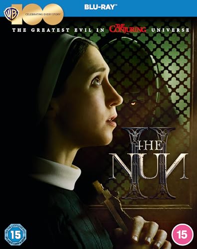 Blu-ray cover for "The Nun II" featuring a nun’s frightened profile.