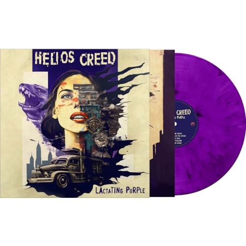Helios Creed "Lactating Purple" vinyl record with illustrated cover art.