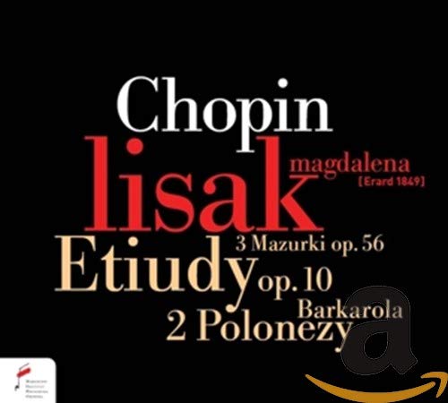 CD cover featuring bold text: "Chopin," "Lisak," and musical titles.