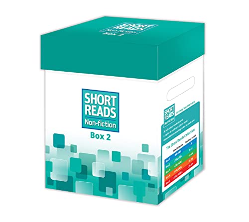Teal box set of "Short Reads Non-fiction" books for ages 6+, level 210-400.