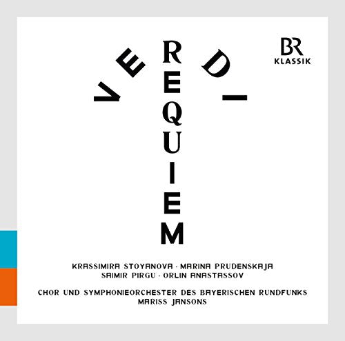 CD cover for Verdi's Requiem, featuring bold blue text and performers' names.