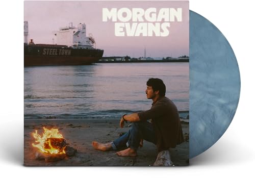 Steel Town" vinyl record by Morgan Evans, featuring a ship and campfire.